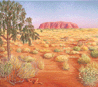 Red Centre habitat playing board